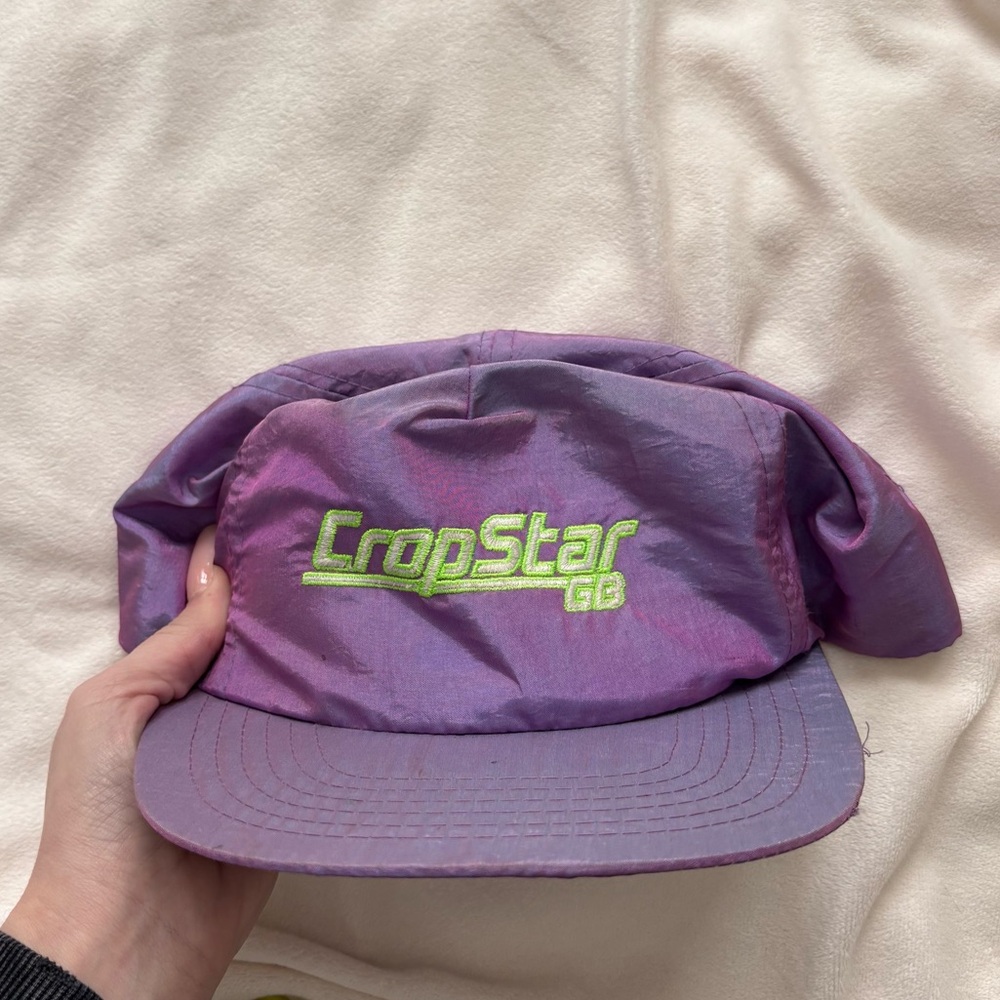 Vintage CropStar Purple Iridescent Cap with Green Logo